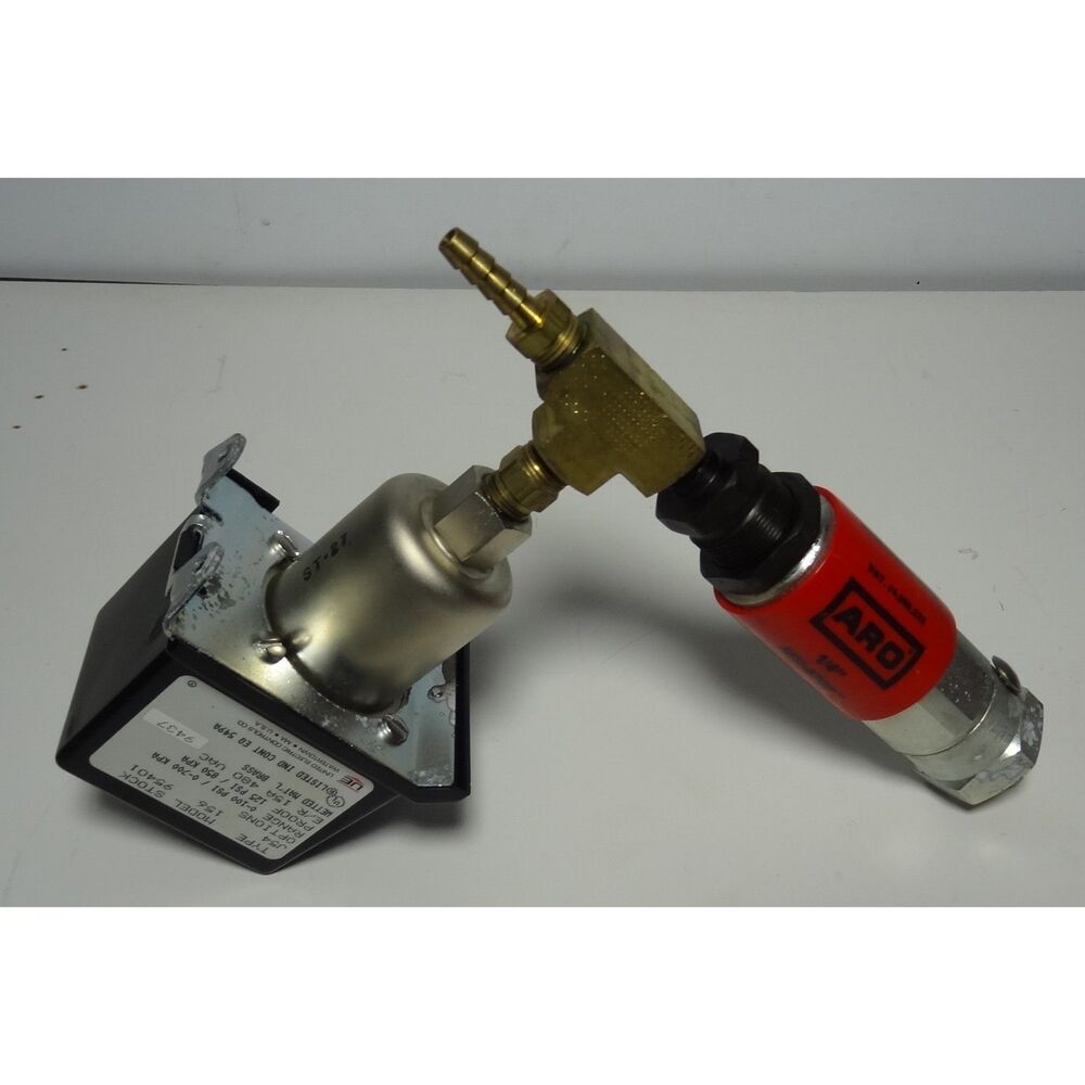 United Electronic J54 156 Pressure Switch W/ ARO 1/4" Flow Switch - Sealed Air